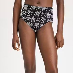 Women’s Kate Spade Eyelet Floral High Waist Bikini Bottom Swimsuit Size Small